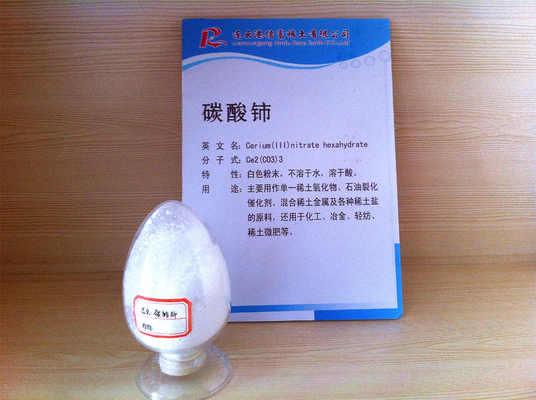 China Cerium Carbonate Ce2(CO3)3.xH2O White with yellowish powder, insoluble in water, soluble i supplier